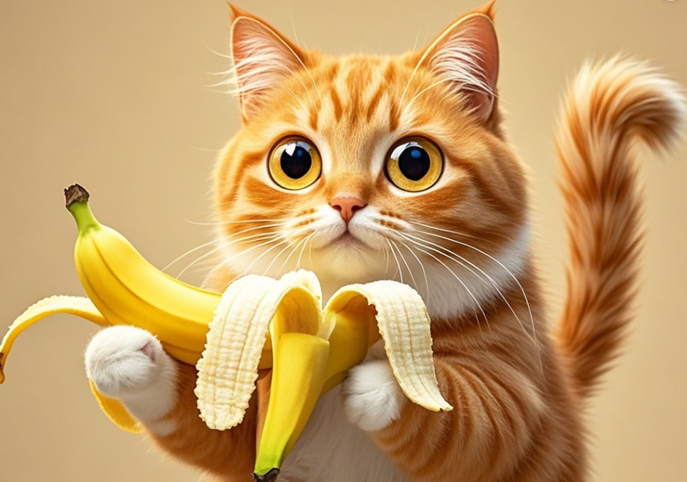 Can a cat eat a banana?